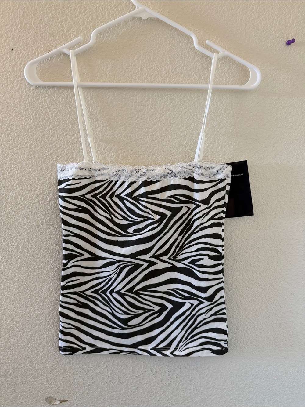 Brandy melville Anya zebra lace tank top